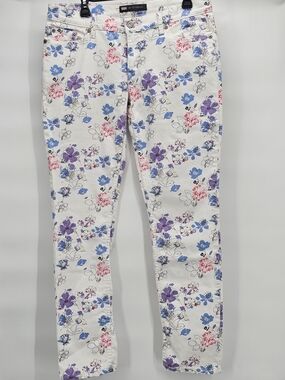 Levi's Superlow 524 White Floral Print Jeans 13 (31)